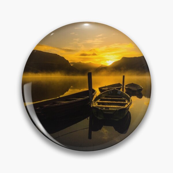 Item preview, Dawn over Snowdon's boats on Nantlle Lake designed and sold by DafyddEm.