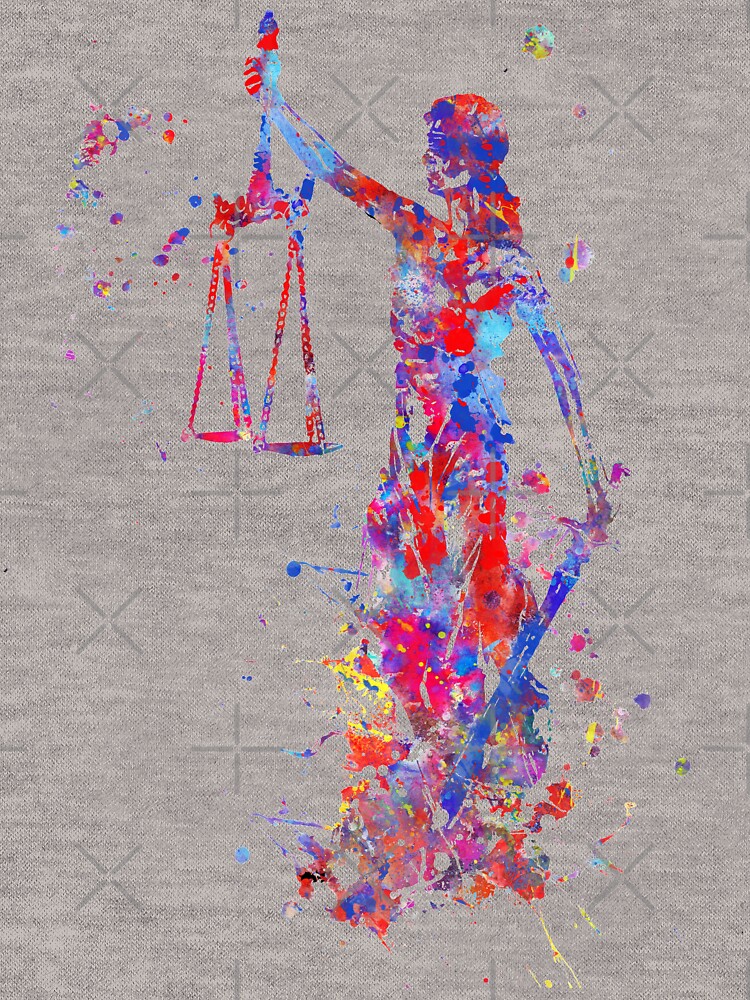 "Lady justice, watercolor lady justice, lady justice print, lady