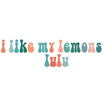 I Like My Lemons Lulu lululemon Blue and Orange Sticker Sticker for Sale  by laurencude