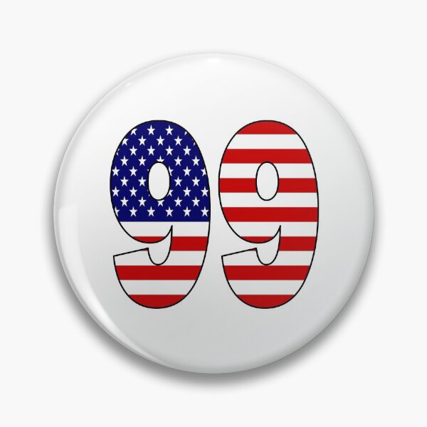 Item preview, Number 99 with USA flag on the background designed and sold by AllShirts21.