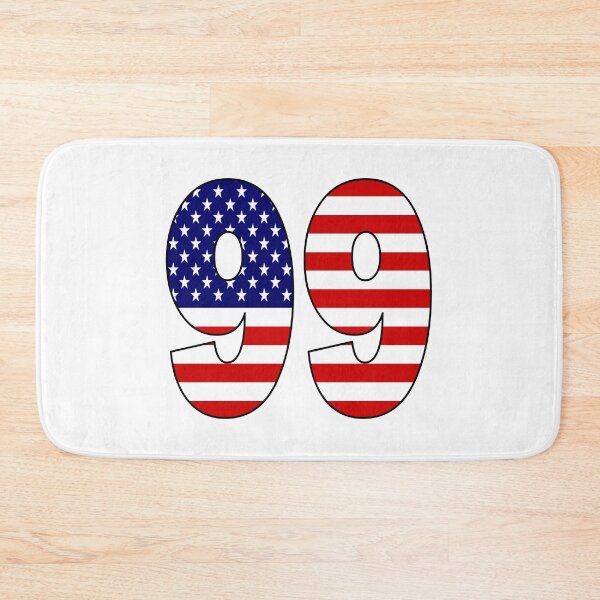 Item preview, Number 99 with USA flag on the background designed and sold by AllShirts21.