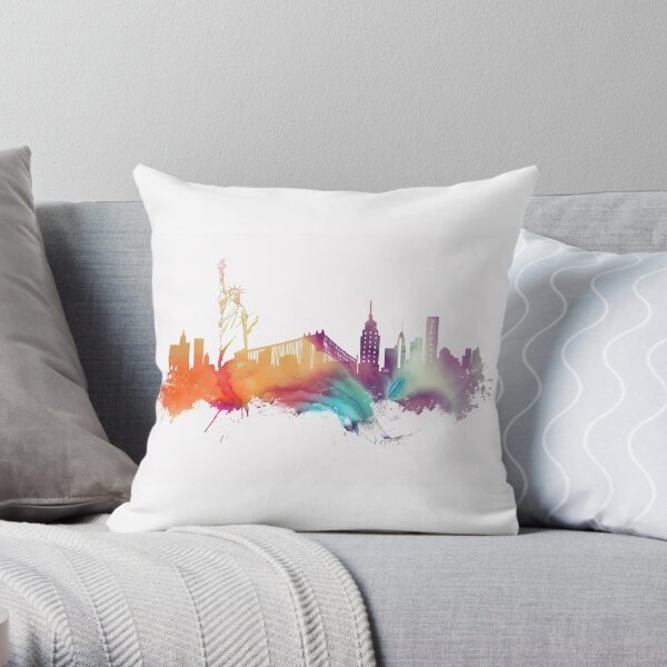 NYC New York City skyline Throw Pillow