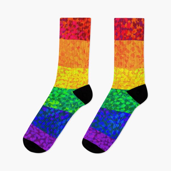 Item preview, Seurat Inspired Pride Flag - Rainbow Stripes designed and sold by Rachael Garcia.