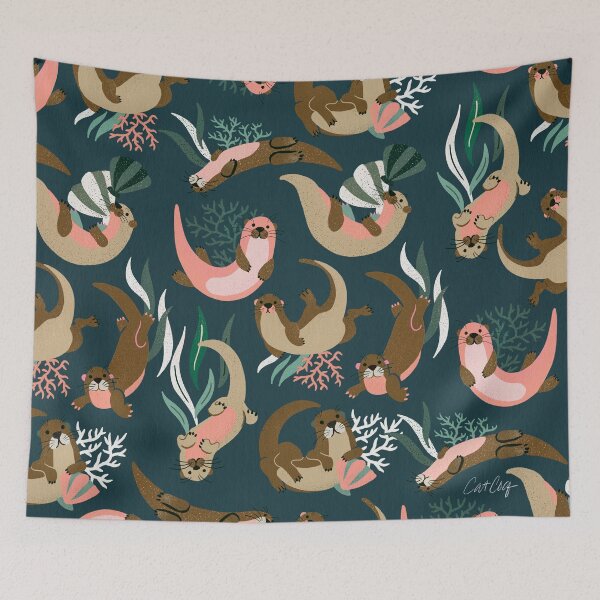 Item preview, Otter Collection - Teal Palette designed and sold by Cat Coquillette.