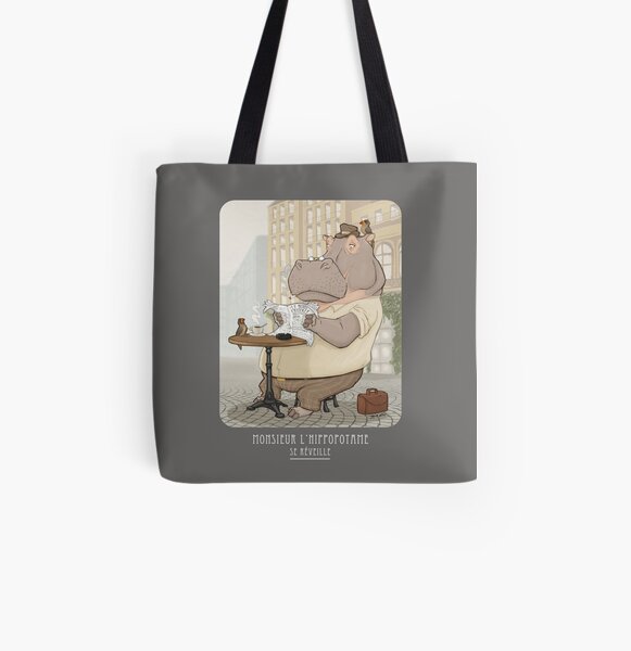 Mr. L'Hippopotame All Over Print Tote Bag
