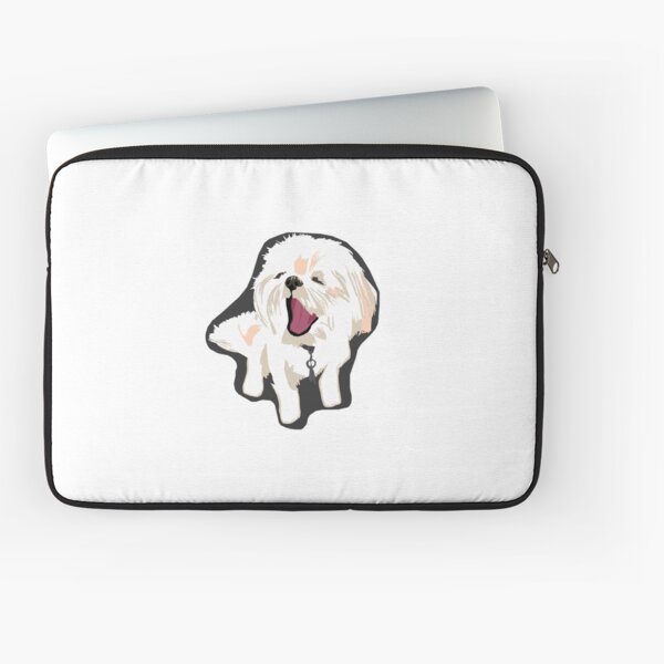 Shih Tzu Puppy Yawning Laptop Sleeve