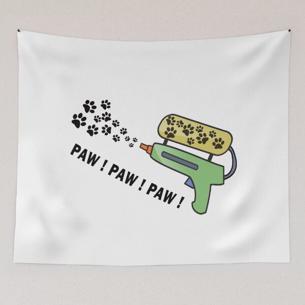 Item preview, PAW PAW PAW, pet paw and water gun design designed and sold by kmario.