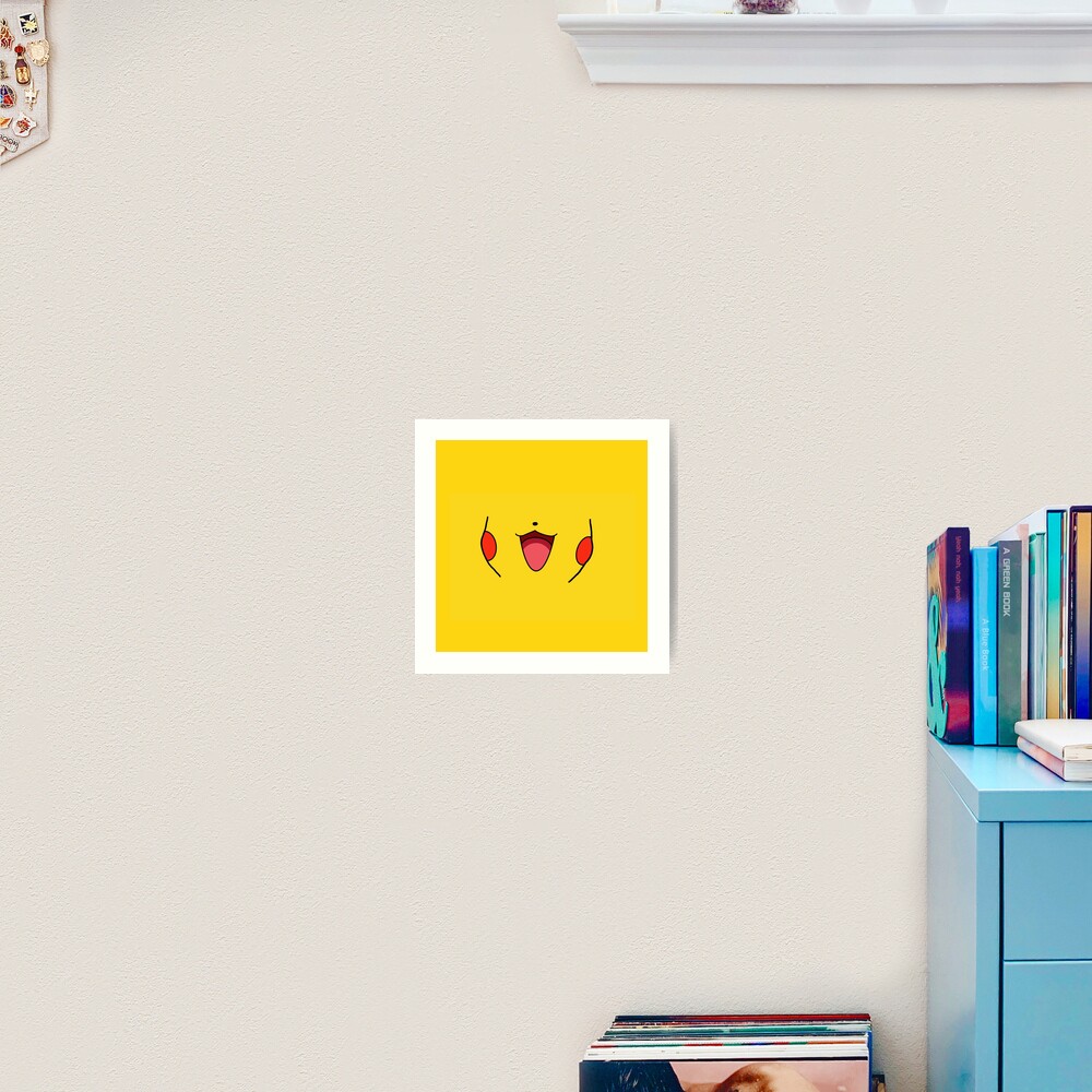 Download Facemask Yellow Buddy Art Print By Lisadylanart Redbubble PSD Mockup Templates