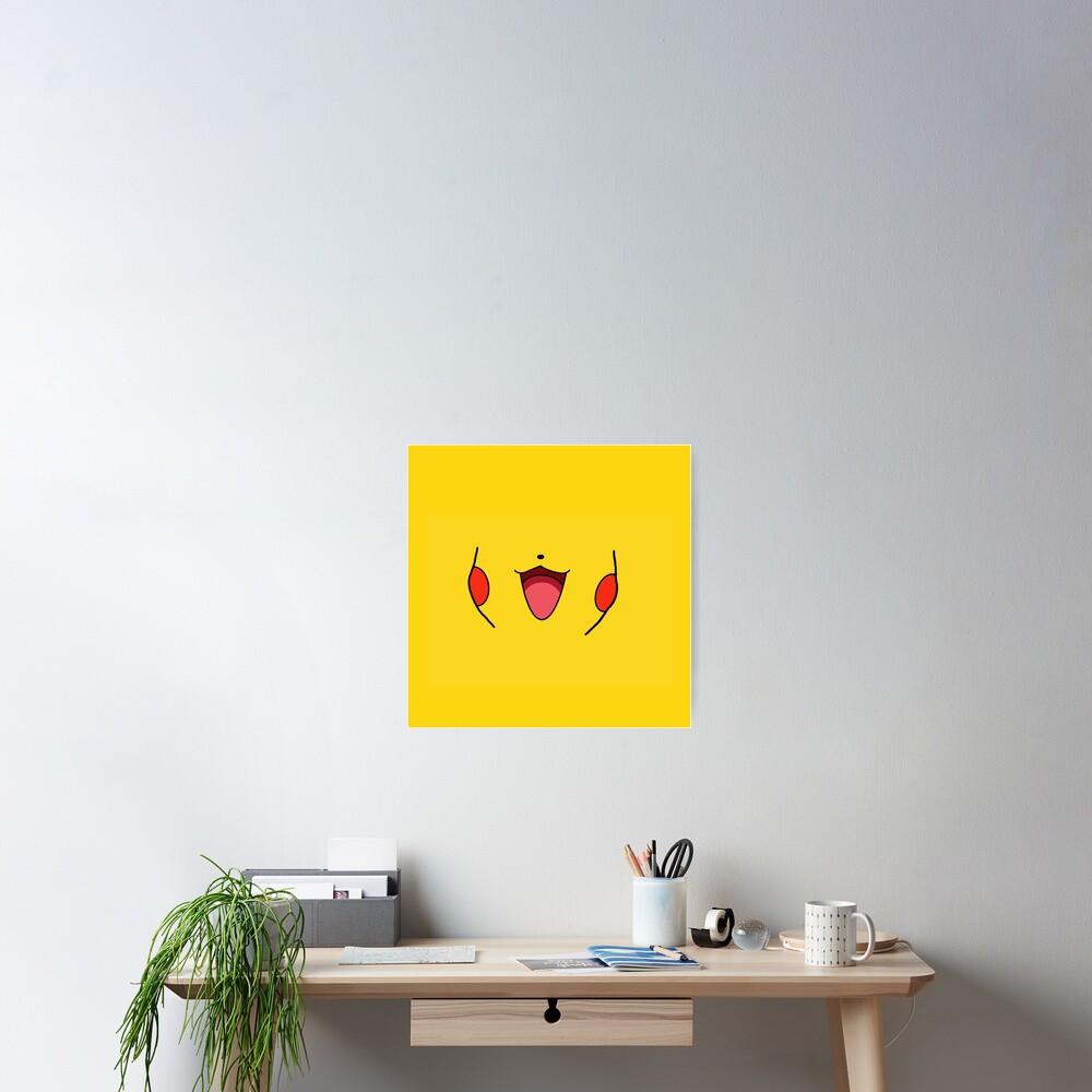 Download Facemask Yellow Buddy Poster By Lisadylanart Redbubble PSD Mockup Templates