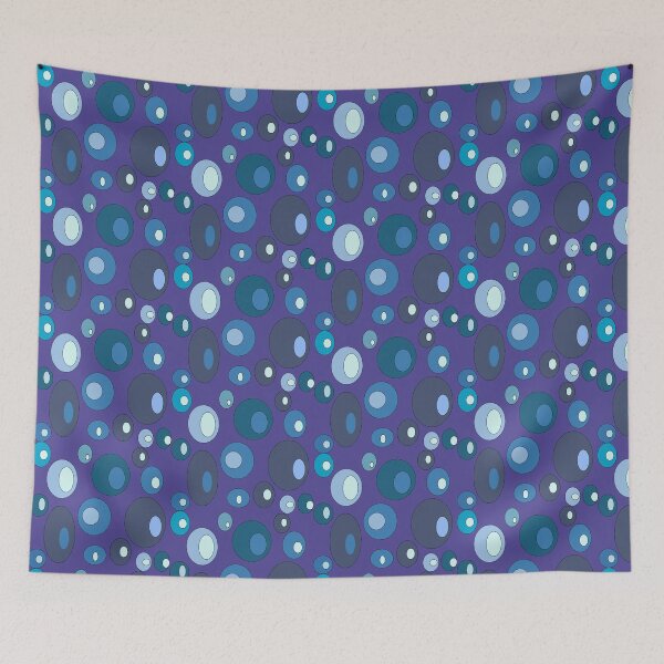 Item preview, Blue purple abstract bubbles designed and sold by Abstractlara.
