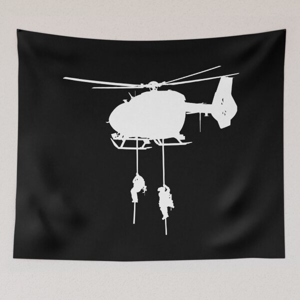 Item preview, Helicopter H 145 M / H145M Air Force, German Air Force, Police Special Forces abseil from helicopter. silhouette designed and sold by Marcin Adrian.