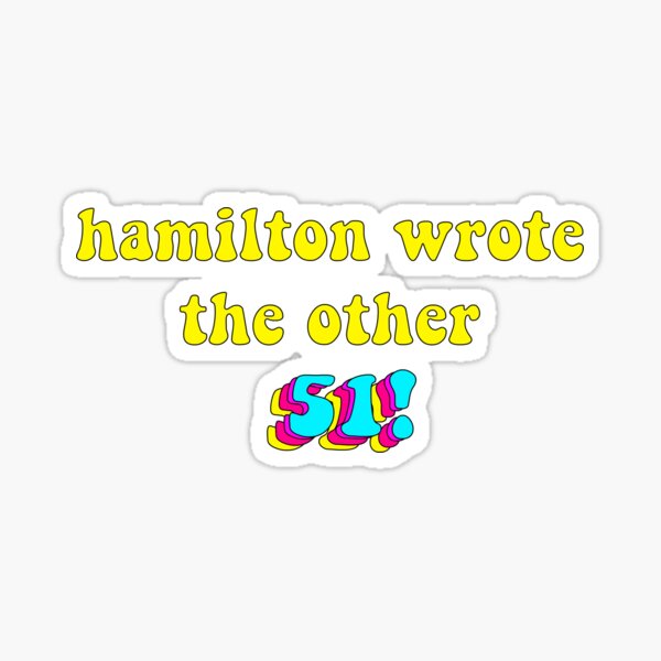 Hamilton wrote outlet