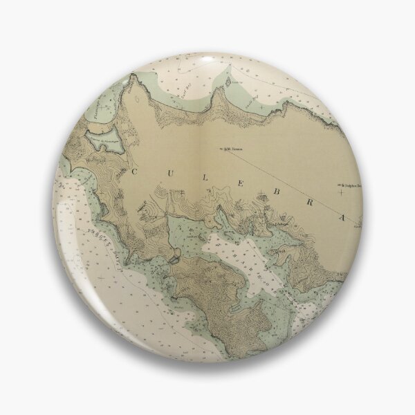 Item preview, Vintage Culebra Puerto Rico Map (1914) designed and sold by BravuraMedia.