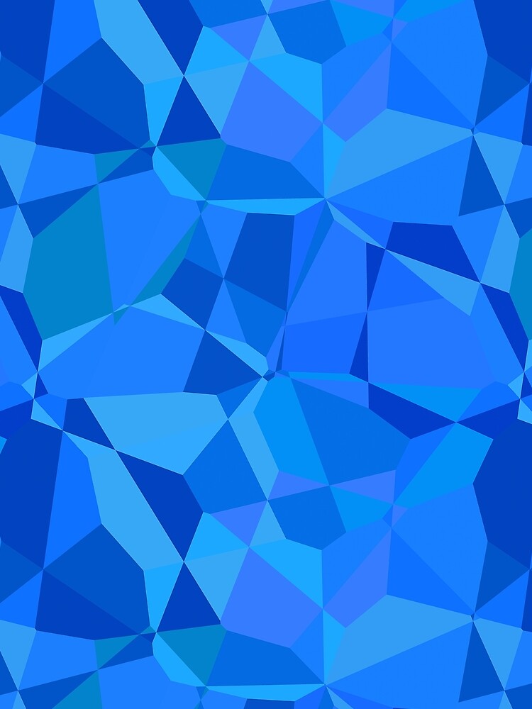 Thumbnail 4 of 4, Graphic T-Shirt, Blue Abstract Geometric Pattern Triangles designed and sold by RootSquare.