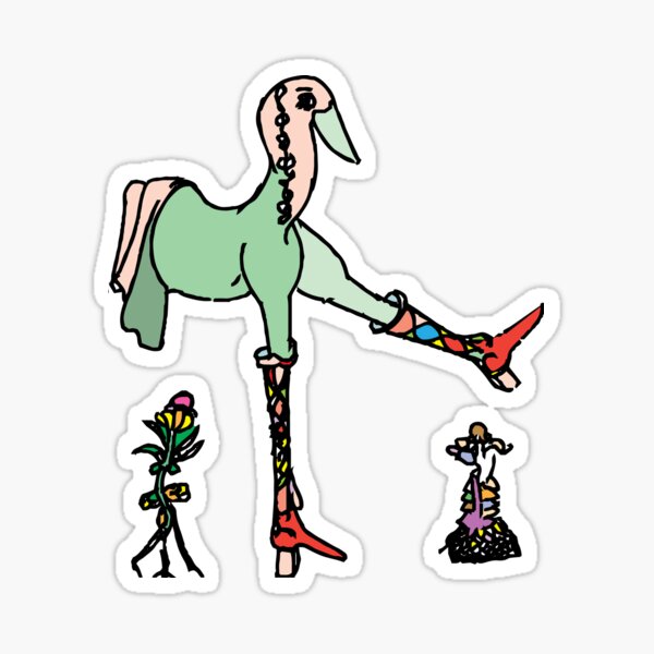 Aperçu de l'œuvre Mme Goose a de nouvelles bottes, TeresaTown à Redbubble, été 2020 créée et vendue par Mark Stansberry.