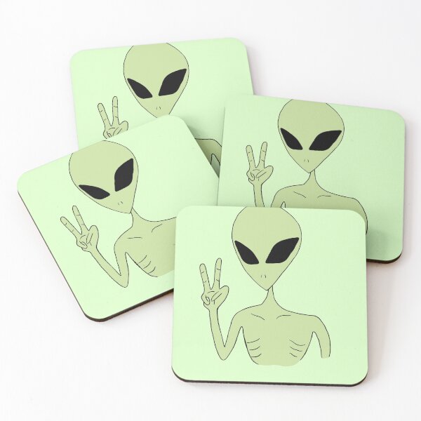 Item preview, Alien with peace sign designed and sold by SydneySells.