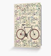 Love Fixie Road Bike Greeting Card