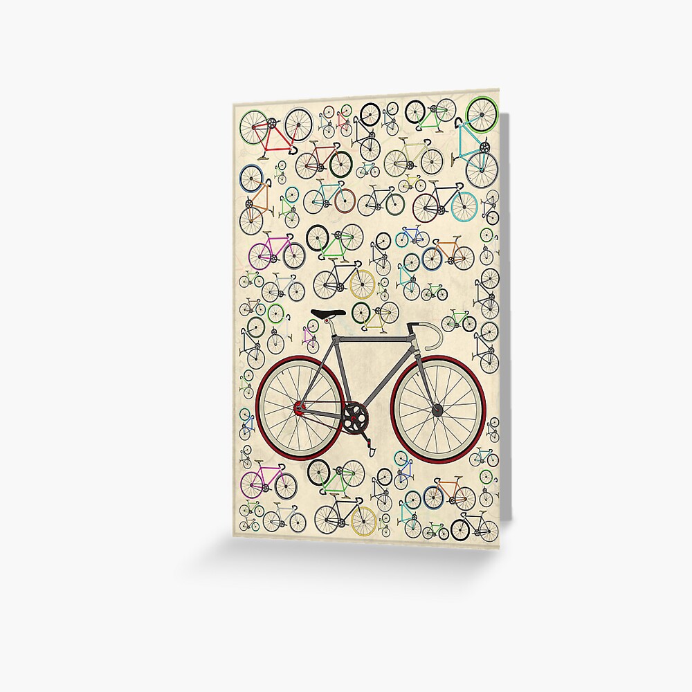 Carte de vœux for Sale avec l'œuvre « Vélo de route Love Fixie