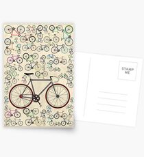 Love Fixie Road Bike Postcards
