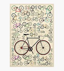 Love Fixie Road Bike Photographic Print