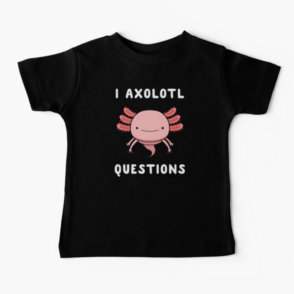 Item preview, I Axolotl Questions Cute Kawaii Drawing Funny Saying designed and sold by Delightfully Cynical.