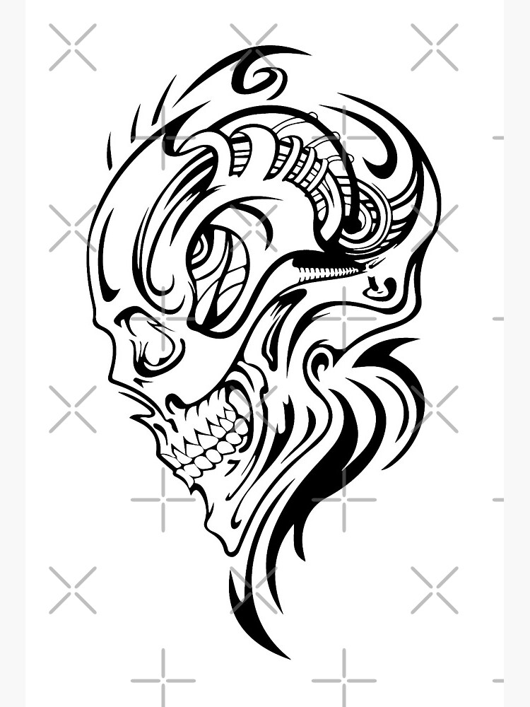 Tribal Spider Skull Tattoo – Tattoo for a week