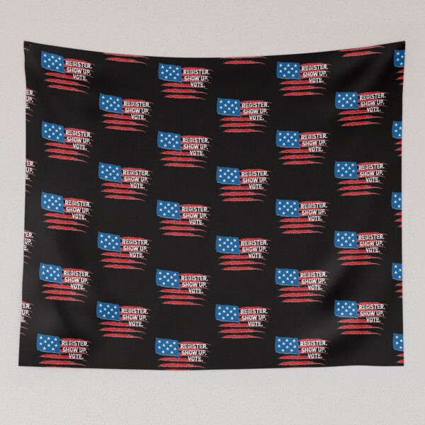 Item preview, USA Flag Register Show Up Vote Vote designed and sold by pcreations.