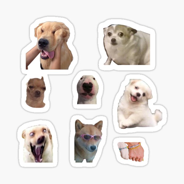 Item preview, dog meme sticker pack designed and sold by Ariana1414.