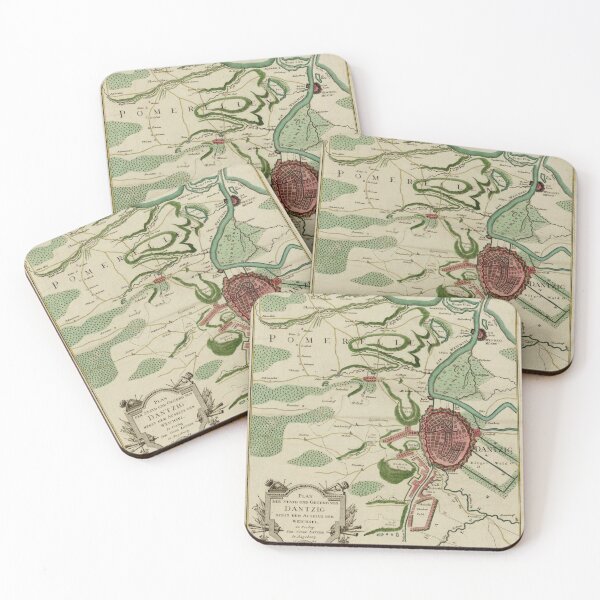 Item preview, Vintage Dantzig Poland Map (1784) designed and sold by BravuraMedia.