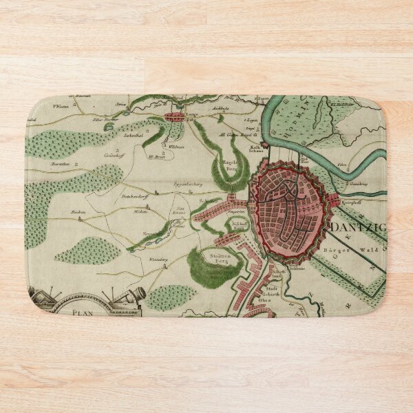 Item preview, Vintage Dantzig Poland Map (1784) designed and sold by BravuraMedia.