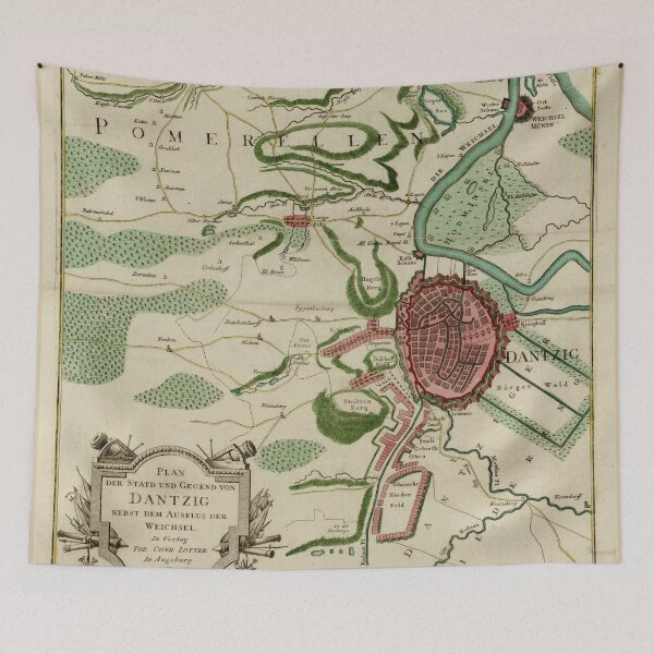 Item preview, Vintage Dantzig Poland Map (1784) designed and sold by BravuraMedia.
