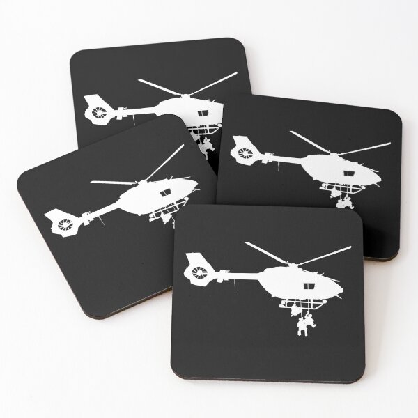 Item preview, Helicopter H 145 M / H145M Air Force, German Air Force, Police Special Forces abseil from helicopter. silhouette designed and sold by Marcin Adrian.