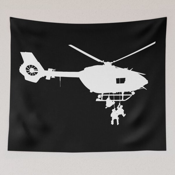 Item preview, Helicopter H 145 M / H145M Air Force, German Air Force, Police Special Forces abseil from helicopter. silhouette designed and sold by Marcin Adrian.