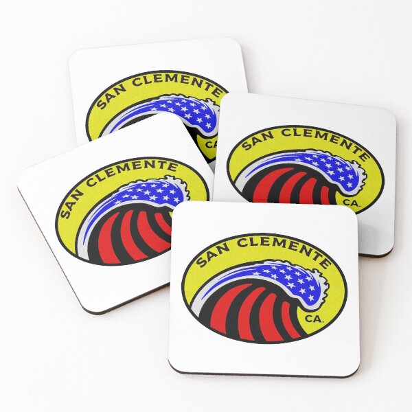 Item preview, San Clemente California Surfing Surf Patriotic Wave designed and sold by DESTINATIONS DECAL DOS.