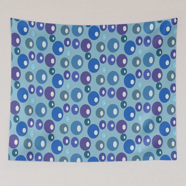 Item preview, Abstract multicolored blue bubble designed and sold by Abstractlara.