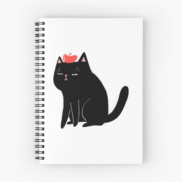 Aperçu de l'œuvre chat noir avec illustration de béret créée et vendue par shownuu.