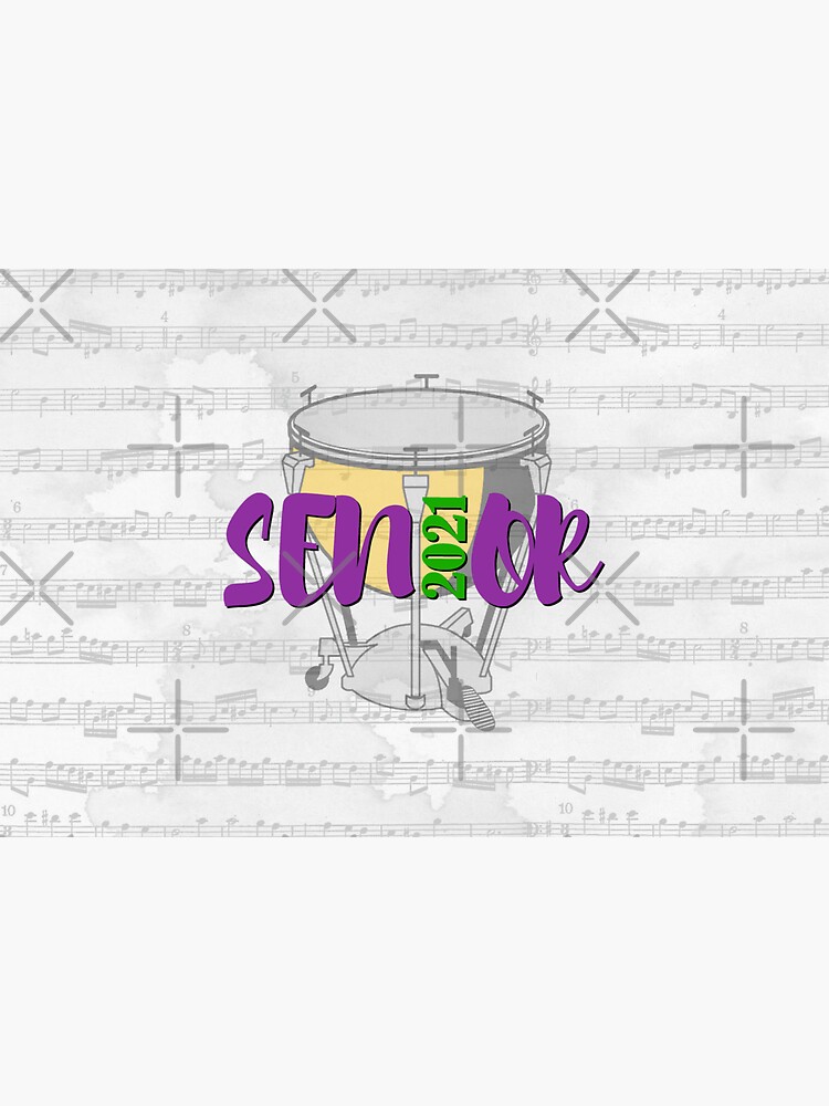 "Marching Band Class of 2021 Senior Timpani" Sticker for Sale by
