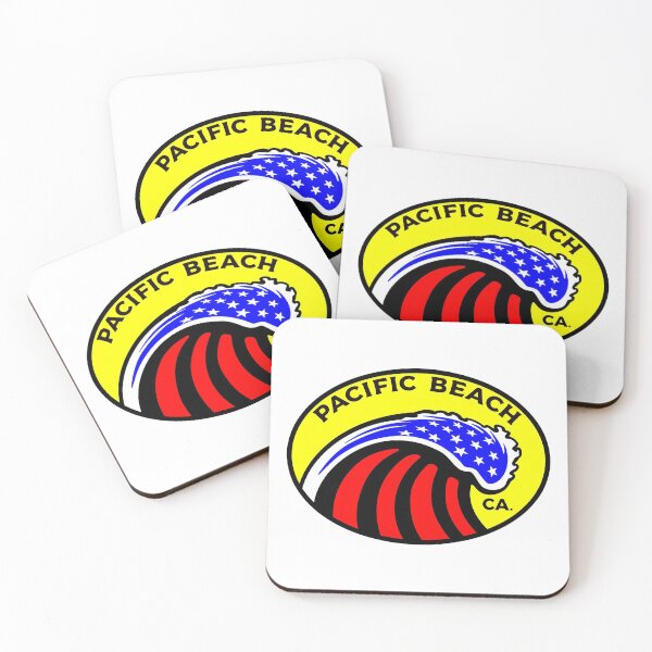 Item preview, Pacific Beach California Surfing Surf Patriotic Wave designed and sold by DESTINATIONS DECAL DOS.