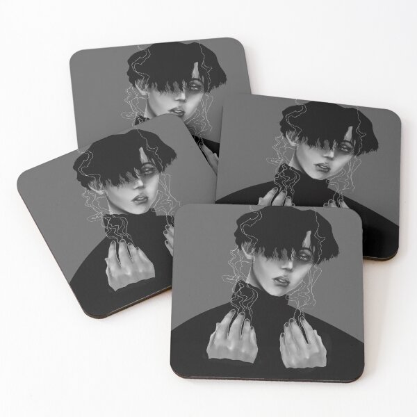 Item preview, Beautiful Sad Digital Painting Monochrome Boy  designed and sold by Lemonelyyy.