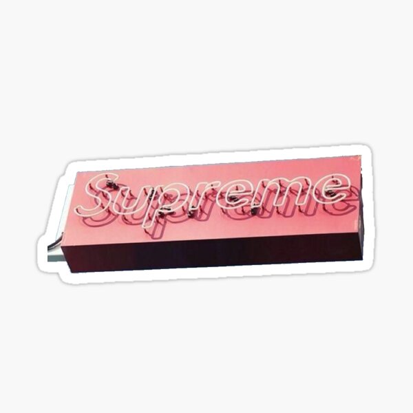 pink supreme sticker