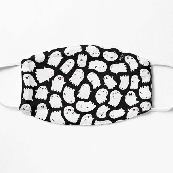 Spooky Kawaii Ghosts Flat Mask