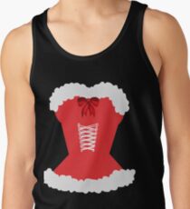red santa corset christmas corset Mrs Claus Tank Top