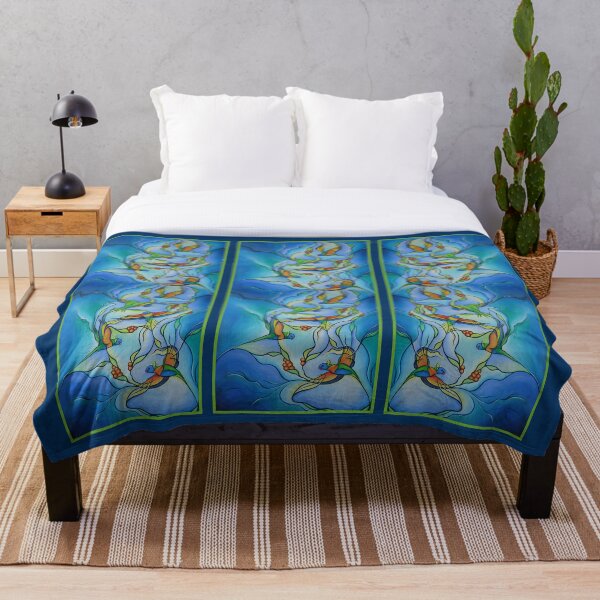 "The Joy of Flight" Rainbow Lorikeets Throw Blanket