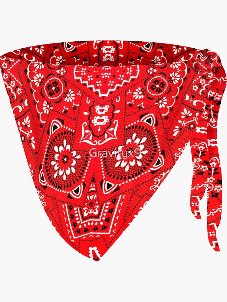 Red Bandanna Pattern Sticker for Sale by Gravityx9
