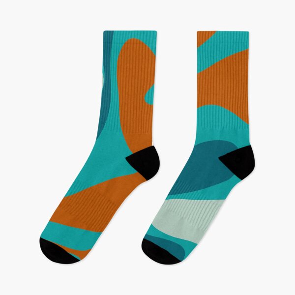 Item preview, Groove Trip Teal Orange Turquoise Abstract Pattern  designed and sold by kierkegaard.