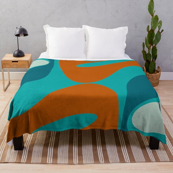 Item preview, Groove Trip Teal Orange Turquoise Abstract Pattern designed and sold by kierkegaard.
