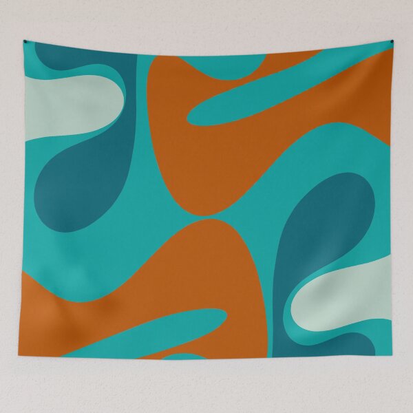 Item preview, Groove Trip Teal Orange Turquoise Abstract Pattern  designed and sold by kierkegaard.