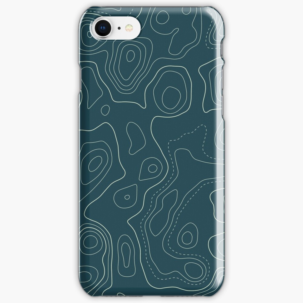 "Topographic Map 03A" iPhone Case & Cover by OhBuffalo Redbubble