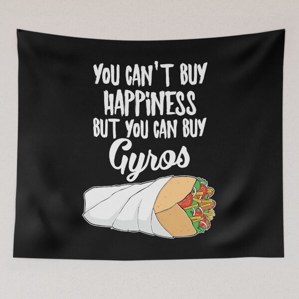 Item preview, Funny Greek Food Happiness Gyro design designed and sold by jakehughes2015.