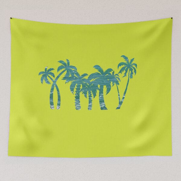 Item preview, Sea Palms Bright Yellow designed and sold by oxoxoxo.
